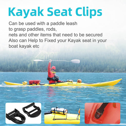 Kayak Seat Repair Kit for Lifetime Emotion - Seat Strap Clips and Hooks