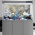 AWERT 36x18 inches White Grey Rocky Terrarium Background Stone Aquarium Background Rock Fish Tank Background