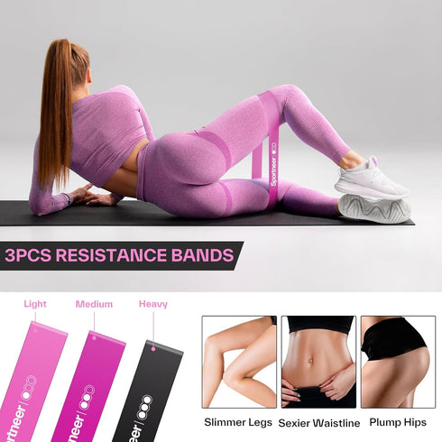 Sportneer Barbell Pad Set, 10Pcs Squat Pad for Hip Thrusts and Lunges with Ankle Straps and Resistance Bands