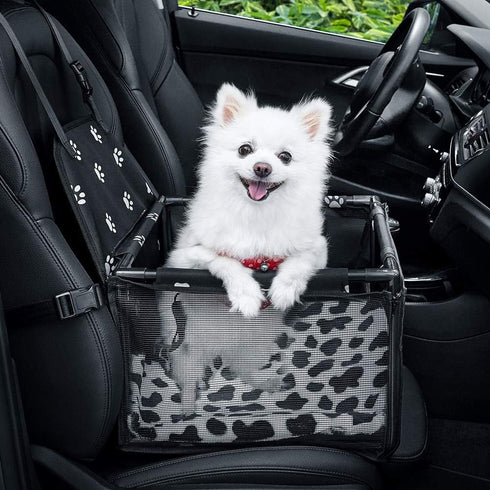 Small Dog Car Seats for Small Dogs - Upgrade Folding Pet Car Seat with PVC Frame Construction