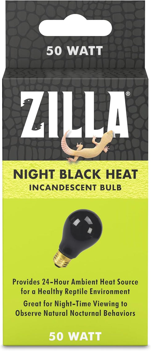 Zilla Incandescent Bulb, Night Black, Ideal for Reptile Species Nocturnal