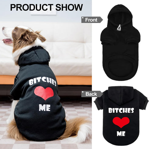 EXPAWLORER Dog Hoodies, Soft and Warm Sweatshirt with Leash Hole, Fall Fleece Pet Clothes for Small Medium Large Dogs
