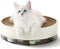Qualunicc 3-in-1 Cat Scratcher Toy with Track Ball, Round Cardboard Cat Scratcher Lounge