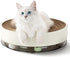 Qualunicc 3-in-1 Cat Scratcher Toy with Track Ball, Round Cardboard Cat Scratcher Lounge