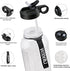 Large Water Bottle with Straw, VENNERLI Portable Sports Water Bottle 2.2L BPA-Free for Hiking and Camping