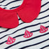 Blueberry Pet Soft & Comfy Summer Vacation Beach Cotton Dog T-Shirts, Cerise Red, 2 Pack, Sailor Suit