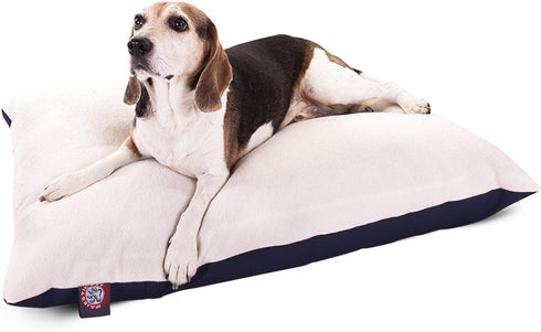 30x40 Blue Rectangle Dog Bed with Removable Washable Cover by Majestic Pet Products, Small to Medium