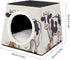 FekiLoot 3-in-1 Fashion Dairy Cow Capsule Pet Waterproof Removable Couch Pet Bed Foldable Cat Dog House Cat Dog Bed Cat