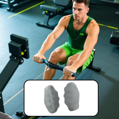 lasuroa 2pcs Weight Lifting Grips, Anti-Slip Silicone Gym Grips for Men & Women Sweat-Resistant Hand Protection