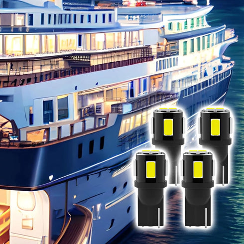 YAFIYGI 4 906 Bulb Bulbs 5630 T10 Sailboat DC12V Pcs LED Marine Anchor Light LED Base Marine Boat Navigation Lights