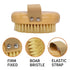 Soft Bristle Dog Brush for Short Haired Cats and Dogs, Natural Bristle Palm Brush with Elastic Band