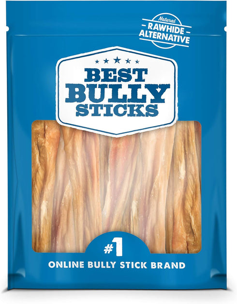 Best Bully Sticks 5-6 Inch 100% Natural Beef Bladder Sticks Dog Treats, 30 Pack - Single-Ingredient Dental Health