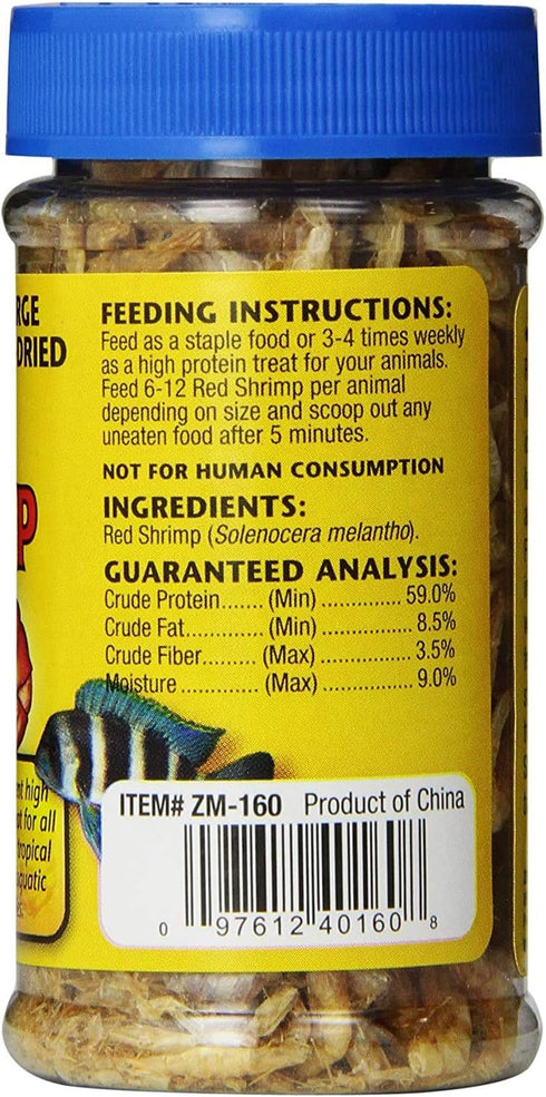 Zoo Med 0.5 oz Pack 4 Large Sun-Dried Red Shrimp