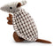 Hollypet Plush Dog Squeaky Toy Stuffed Armadillo, Chew Toys for Small Medium Large Dogs, Gray, 8 in