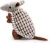 Hollypet Plush Dog Squeaky Toy Stuffed Armadillo, Chew Toys for Small Medium Large Dogs, Gray, 8 in