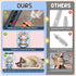 Javtoku 3 Trimmers Dog Nail Grinder Electric Powerful Speeds Dog Nail Clippers with Lights Quiet Cat Nail Clipper