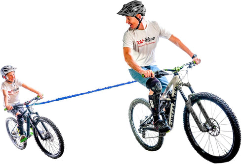 Winter/All-Season EZ Tab Bike Bungee Tow Rope for Bikes, E-Bikes, Skiing | MTB & Cycling Stretch Pull Strap