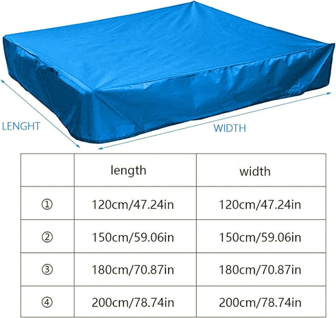 GZLMMY Swimming 4:200X200cm /78.74"X78.74") Cover Square with Drawstring, Oxford Cloth Sandbox Canopy Waterproof