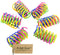 Andiker 24pcs Cat Spring Toy, Colorful Spiral Springs, Interactive Durable Plastic Toys for Indoor Cats