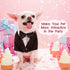 Kuoser Dog Tuxedo, Formal Dog Wedding Suit with Bow Tie, Party Costume for Small Medium Large Dogs, Black