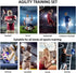 Speed Agility Training Set - Includes Agility Ladder, Steel Stakes, Sports Headband, Jump Rope, Disc Cones, Gym Bag