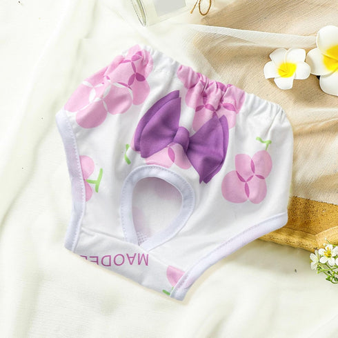 lamphle Environmentally Friendly Pet Menstrual Pants Dog Diapers for Heat Comfortable Absorbent Prevent Mess Cartoon