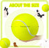 Sratte 6 Pieces Large Giant Tennis Ball for Dogs - 9.5'' Inflatable Toy Balls for Indoor Outdoor Training (Fluorescent