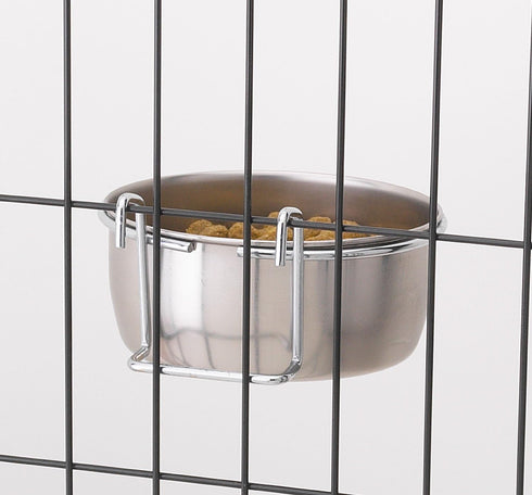 ProSelect Stainless Steel Hanging Pet Cage Bowl, 16-Ounce