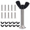 Pet Carrier Metal Fasteners, 10pcs M6 Stainless Steel Replacement Bolts and Plastic Butterfly Nuts for Pet Boxes
