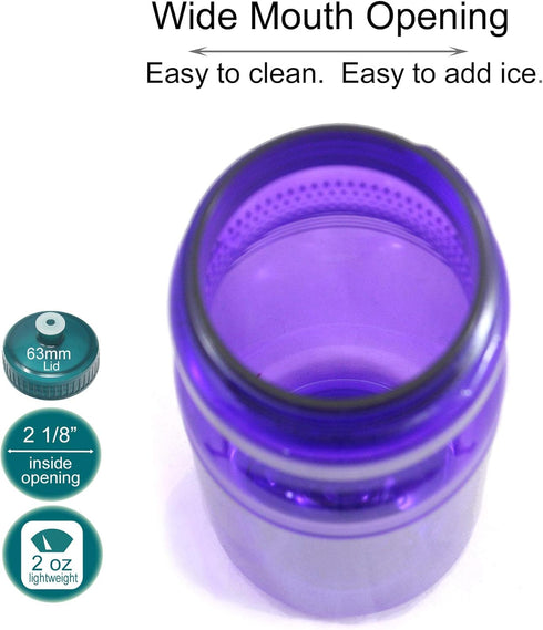 Rolling Sands 24 Ounce BPA-Free Plastic Water Bottles, Set of 10, Made in USA