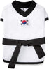 Athletic Costume with Black Belt - Uniform for Dogs Clothes Pullover Sweater Sweatshirts for Boy and Girl (Medium)