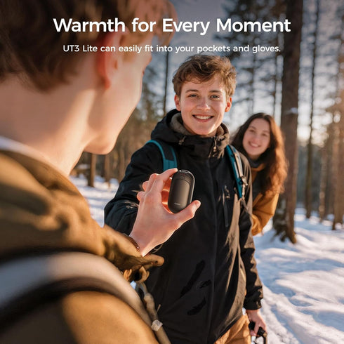 2 Pack, 100-126F, 3-Settings, 8 UT3 OCOOPA Magnetic Hand Warmers Rechargeable UL Safety Heat Pocket-Sized, Max. Hrs
