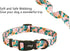 Dog Collar for Small Dogs, Floral Design with Quick Release Safety Buckle, Soft Comfortable Cute Pet Collar