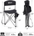 PORTAL Extra Large Quick Folding Tripod Stool with Backrest for Fishing Camping