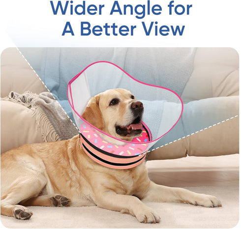Supet Raised Sponge Dog Cone Collar Alternative After Surgery, Soft Dog Cone for Small Medium Large Dogs to Stop