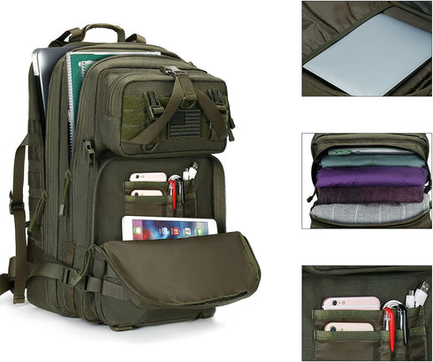 MOSISO 50L Tactical Military Daypack, Large 3 Day Assault Rucksack
