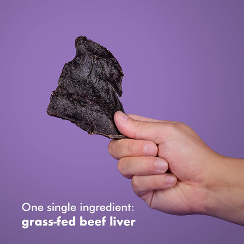 1 lb King Lou Pets - USA-Made Dehydrated Beef Heart Jerky Dog Treats - of Fresh Beef Heart Prior to Dehydration
