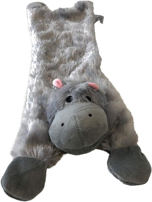Midlee Hippo Stuffingless Dog Toy - 21"