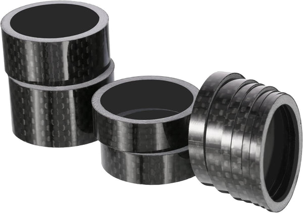 Sumind 11 Pieces Bike Carbon Fiber Headset Spacer - Bicycle 1-1/8 Inch, 7 Size