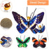 AWOOF Butterfly Cat Wand Toys Set - Realistic Crinkle Catnip Butterflies with Retractable Interactive Wand, 11 PCS