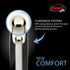 FLEXI New Comfort Retractable Dog Leash (Tape), 16 ft, Small, Grey/Black, for Dogs Up to 33 lbs