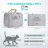 Morpilot Portable Cat Carrier, Soft-Sided for Medium Cats and Puppies up to 15lbs, Airline Approved, Light Gray