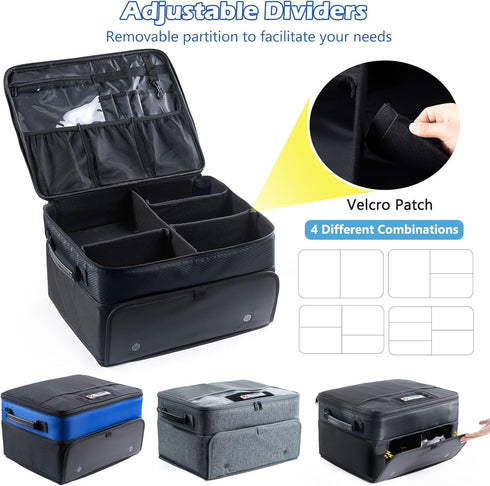 Upgraded Golf Trunk Organizer with Separate Compartment for 2 Pair Shoes, Golf Car Locker