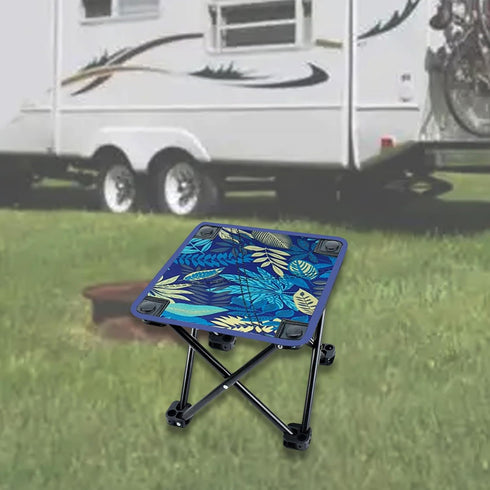 Aymzbd Camping Stool Recliner Foot Rest Mini Folding Stool Footrest Ottoman Ultralight Foldable Foot Stool for Barbecue