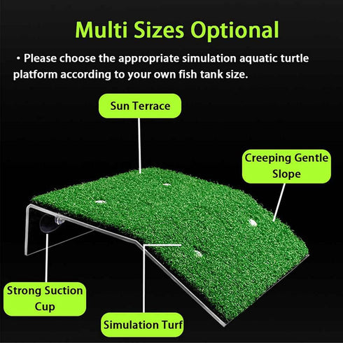 Turtle Basking Platform - Tortoise Ramp Reptile Tank Ladder, Resting Terrace, Floating Décor for Fish Tank