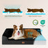 EHEYCIGA Memory Foam Dog Beds for Medium Dogs - Orthopedic Waterproof Egg Crate Couch Bed with Washable Cover, Black