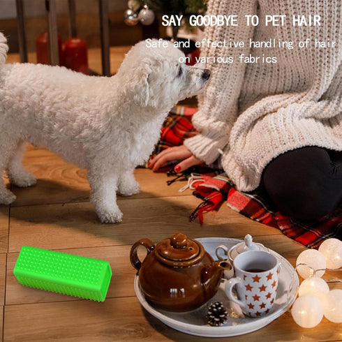 2pcs Pet Dog Cat Hair Remover, Morning Block Brush, Hollow Silicone Cleaner Brush for Pet and Furniture