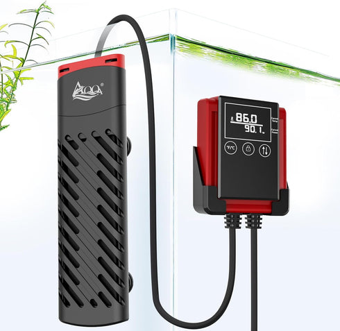 AQQA 100W Aquarium Heater for 8-20 Gal Fish Tank with External Digital Controller