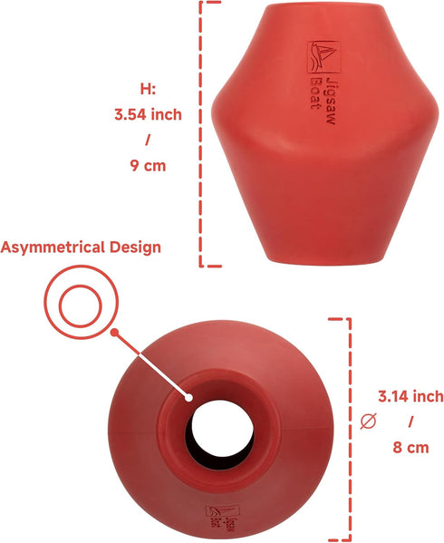 Stuffable Enrichment Dog Toy Durable Natural Rubber Treat Dispenser for Medium Dogs, Irregular Shape, Red, Bully Stick