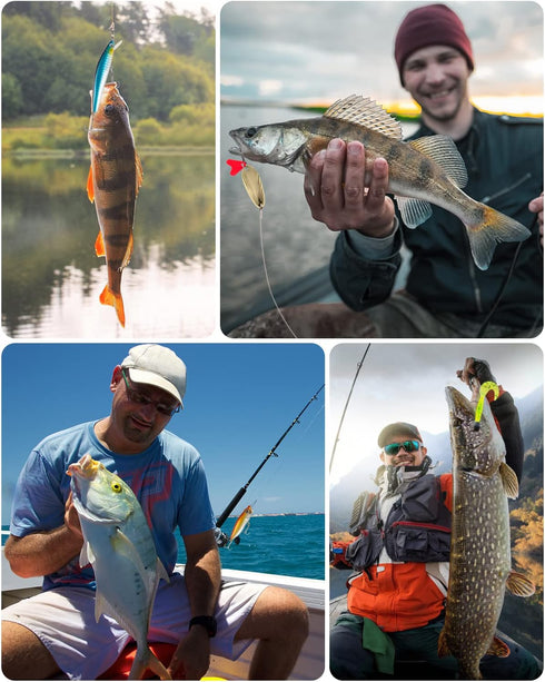 Fishing Lures Kit for Freshwater, Tackle Kit with Spoon Lures, Soft Plastic Worms, Crankbait, Jigs, Fishing Hooks
